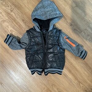 Urban Republic Black and Gray Quilted Jacket